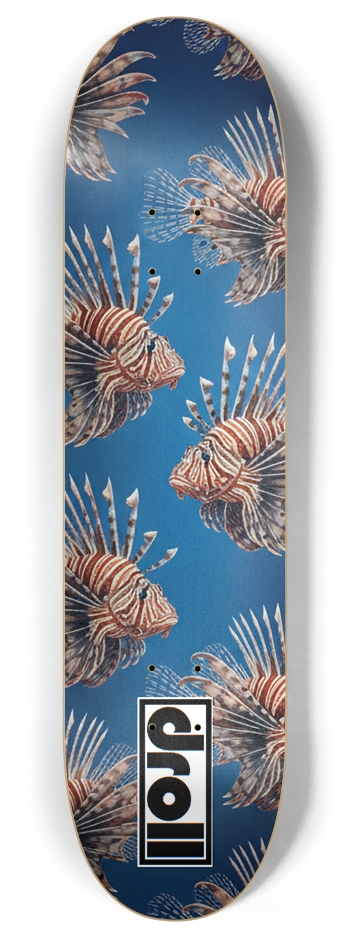 lionfish on deep blue