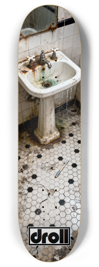 neglected bathroom 8 Inch Skateboard Deck