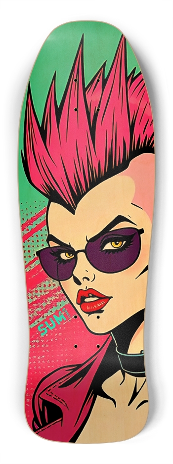 sum1sk8boards punk girl old school board