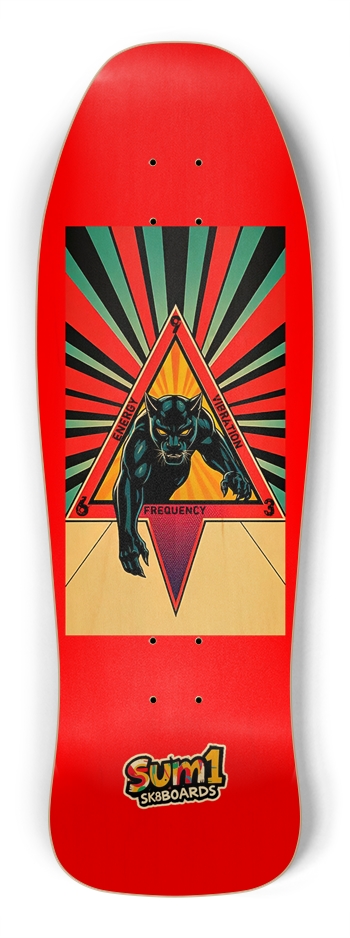 sum1sk8boards tri panther 2 old school skateboard