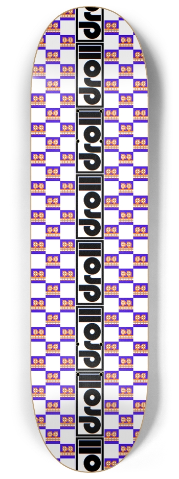 mechface checkerboard droll strip negative 8-1/4 Skateboard Deck