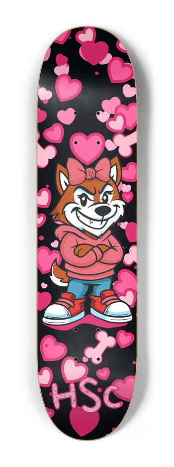 Kids Husky Mascot Girl Edition Black