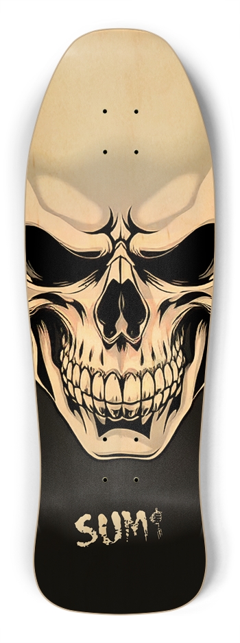 sum1sk8boards skull old school shape skateboard Shredder Shape