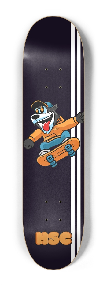 Kids Husky Skateboard Company Mascot Ollie 7-1/4 Mini/Kid Skateboard