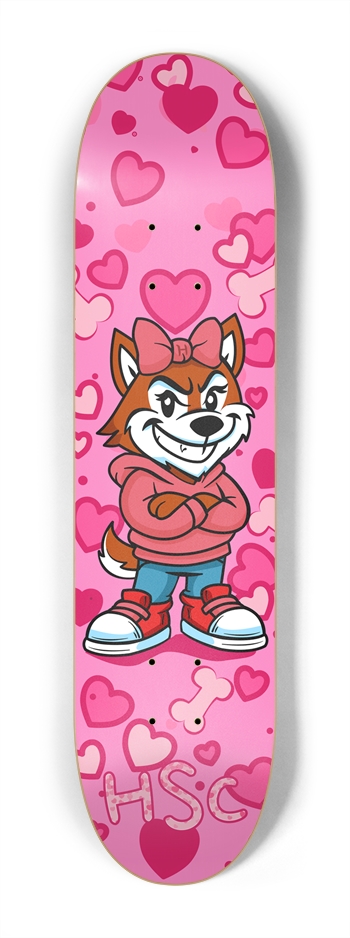 Kids Husky Mascot Girl Edition Pink