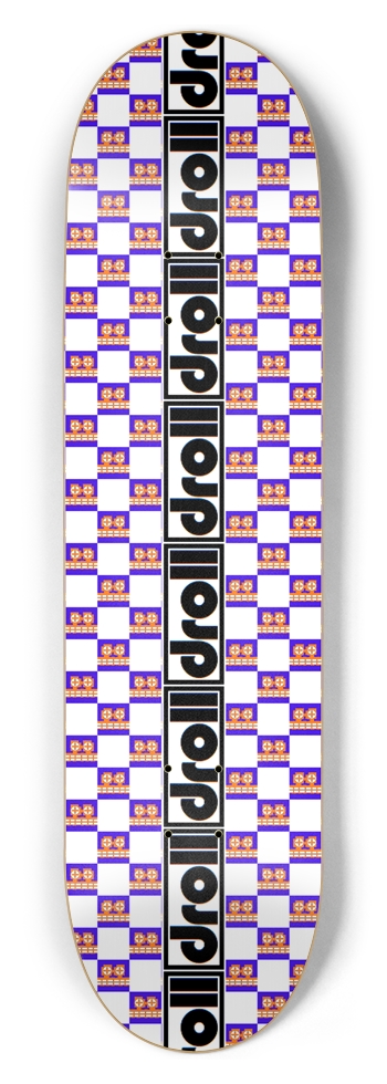 mechface checkerboard droll strip negative 8-1/2 Skateboard Deck