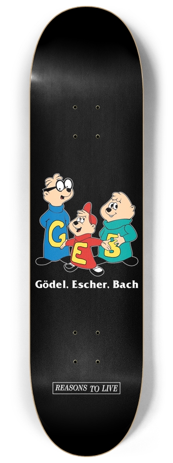 Godel, Escher, Bach 8-1/4 Skateboard Deck
