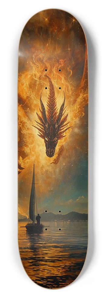 A sailor meets a dragon 8-1/2 Skateboard Deck
