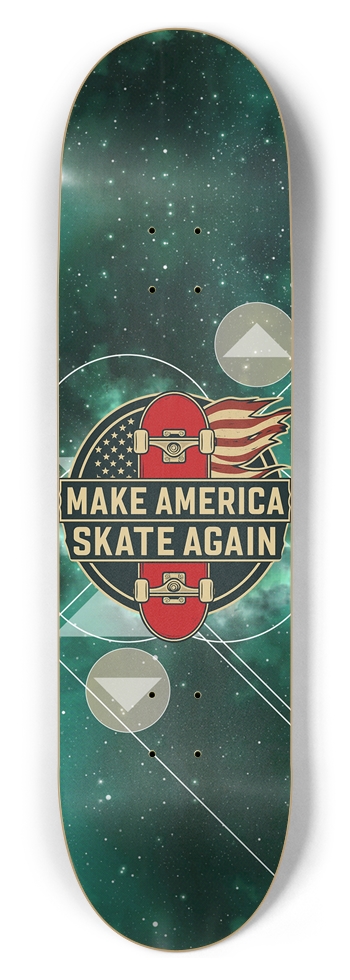 Masa Green Galaxy 8.5 8-1/2 Skateboard Deck