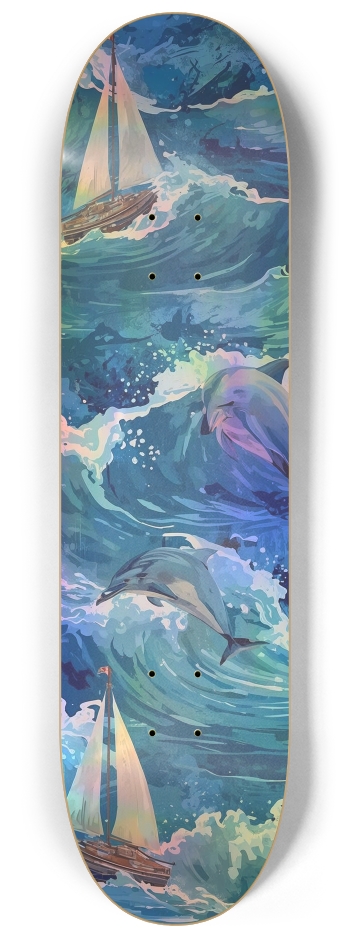 Sailing with Dolphins Skateboard Series #1
