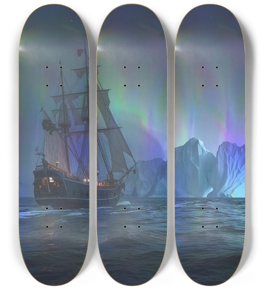 Aurora Skateboard Series 3 Deck Wall Series