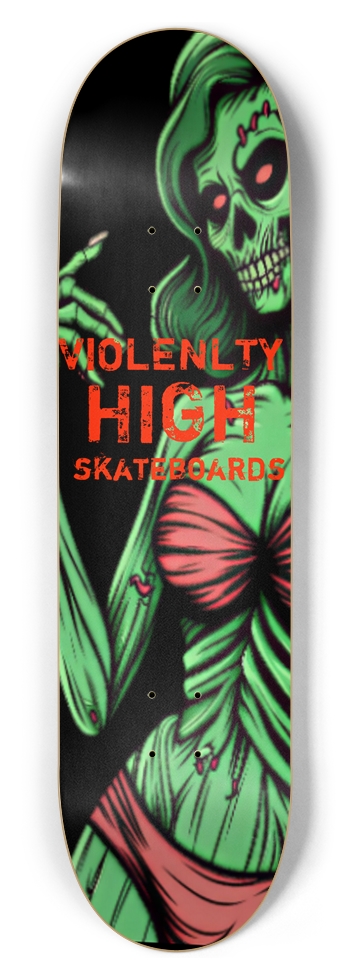 Violently High Skateboards - Shezombie 8-1/2 Skateboard Deck