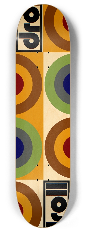 concentric circle study II 8 Inch Skateboard Deck