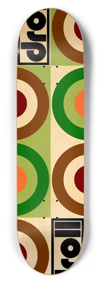 concentric circle study III 8-1/2 Skateboard Deck