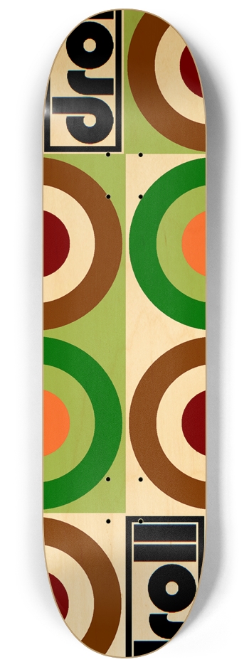 concentric circle study III 8-1/4 Skateboard Deck