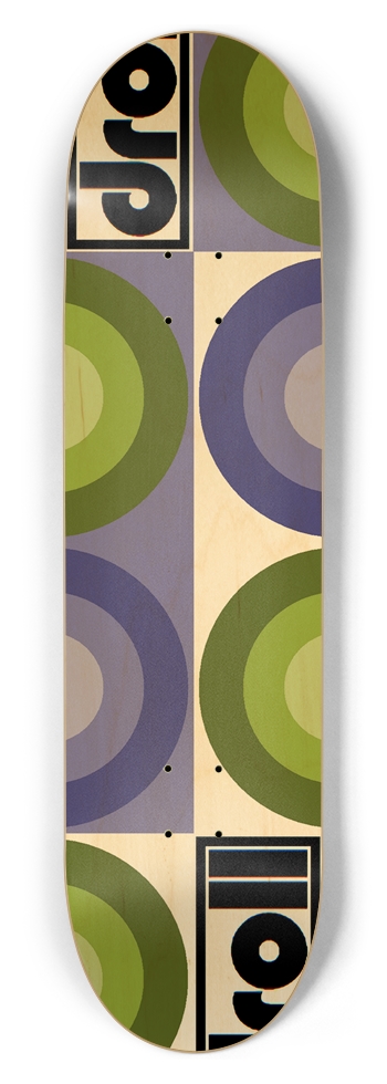 concentric circle study IV 8-1/2 Skateboard Deck