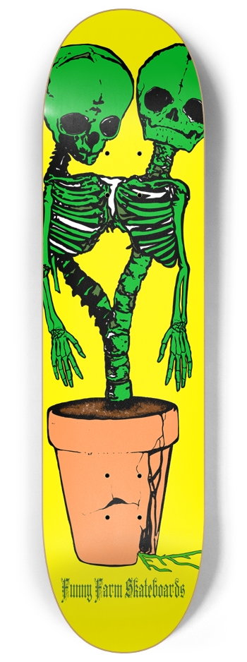 Conjoined Twins Yellow 8.25" 8-1/4 Skateboard Deck