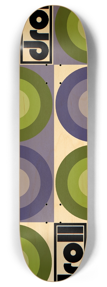 concentric circle study IV 8 Inch Skateboard Deck