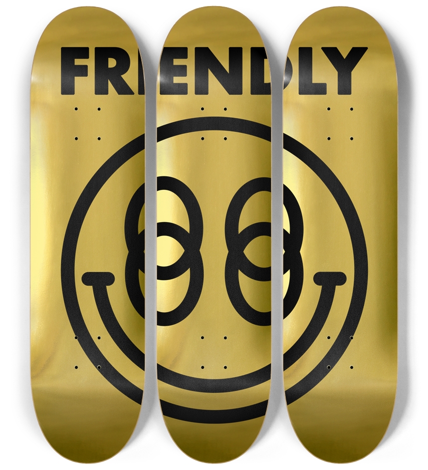FRIENDLY™ - Three Gold Decks - Collector's Series #001 3 Deck Wall Series
