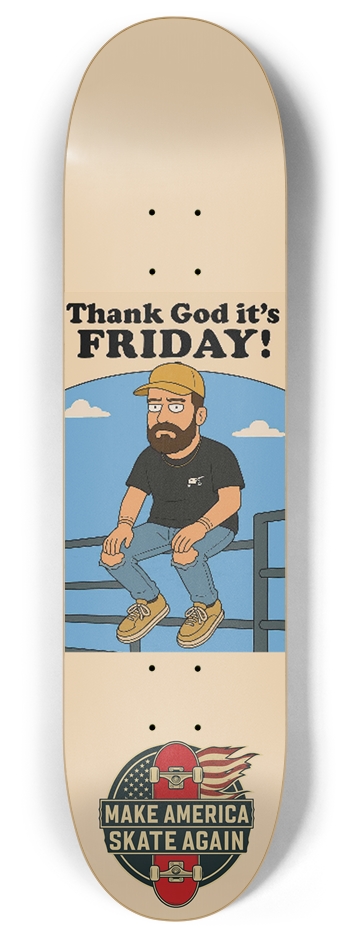 Masa Mcdaris Friday 8.0 8 Inch Skateboard Deck