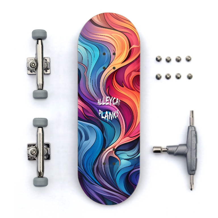 Rainbow Swirl Custom Fingerboard