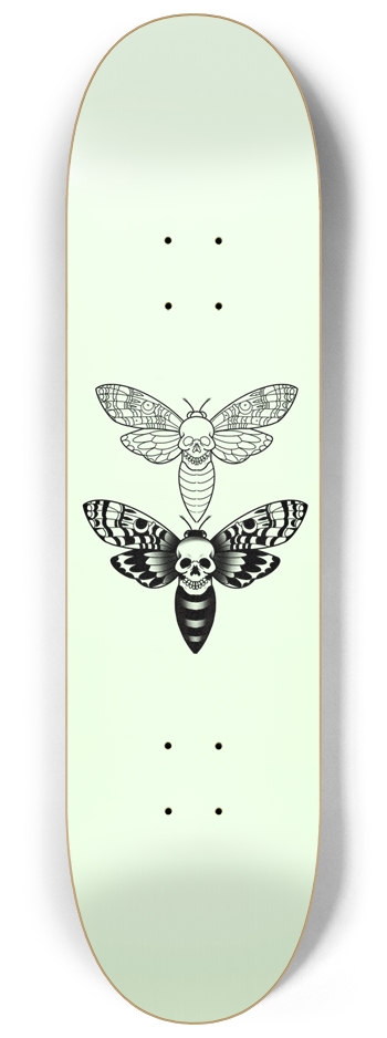 Death moths ( glow in the dark ) 8-1/4 Skateboard Deck