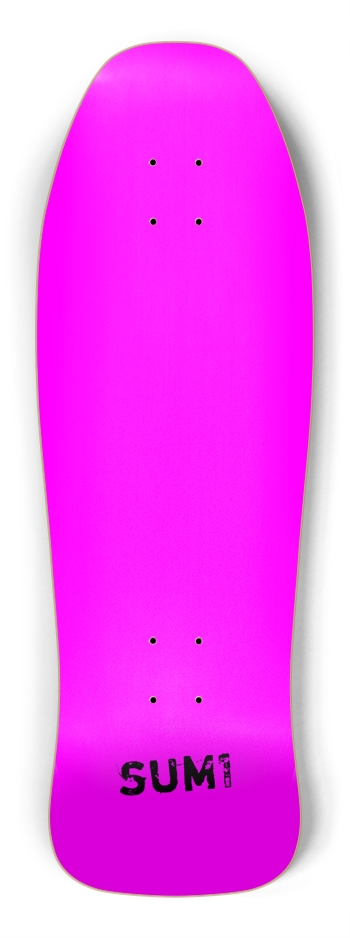 sum1sk8boards blank pink dip old school shape skateboard Shredder Shape