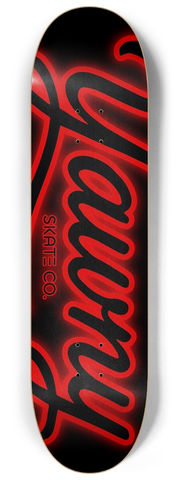 Neon Night (Red) 8-1/4 Skateboard Deck