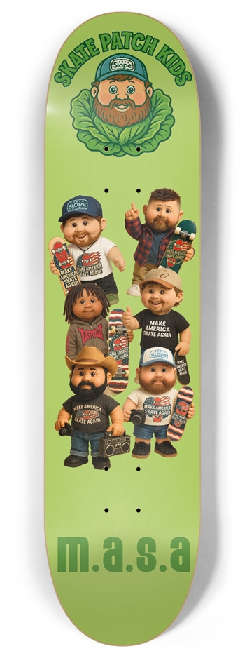 Masa Skate Patch Kids Team 8 Inch Skateboard Deck