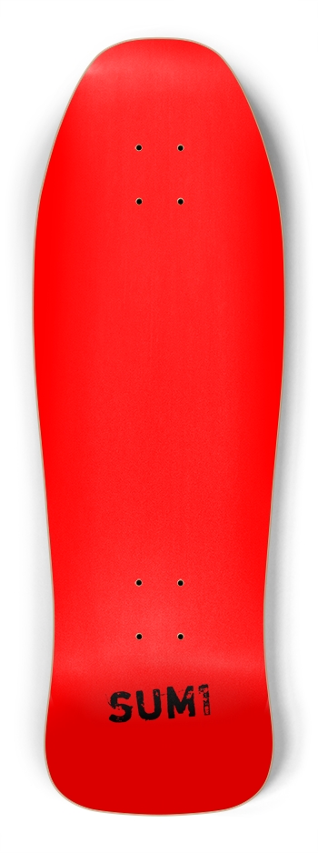 sum1sk8boards blank red dip old school shape skateboard 