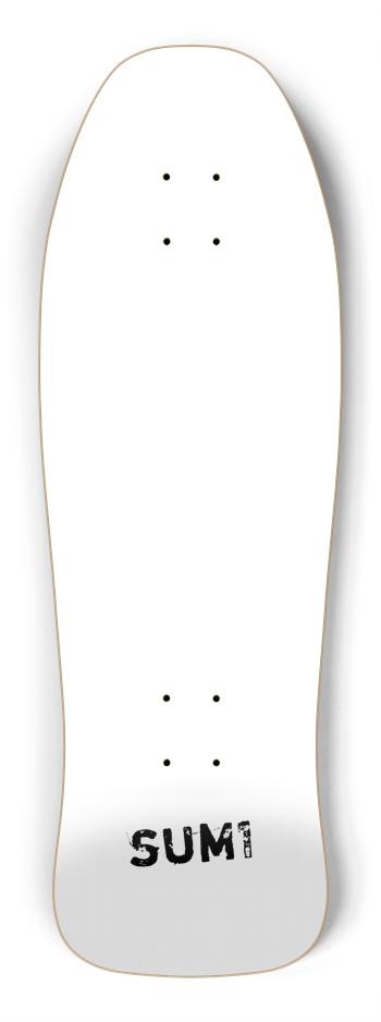 sum1sk8boards blank white dip old school shape skateboard Shredder Shape