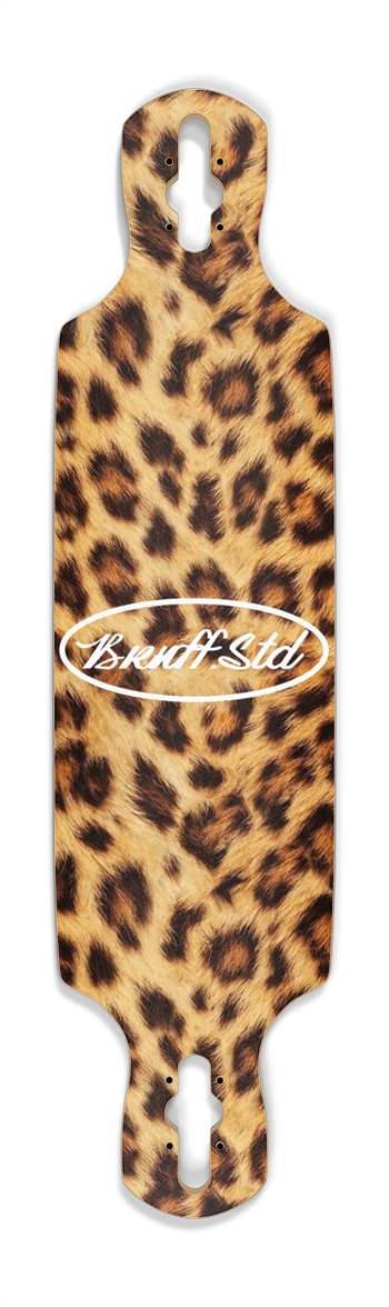 Leopard fur Drop Through Longboard