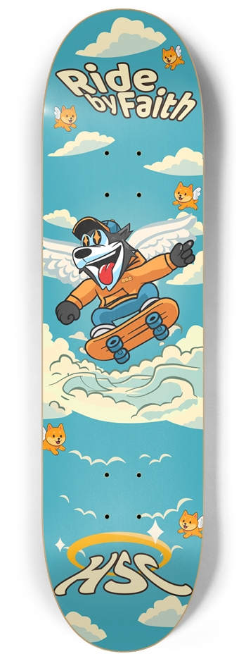 Ride By Faith Husky Angel 8-1/4 Skateboard Deck