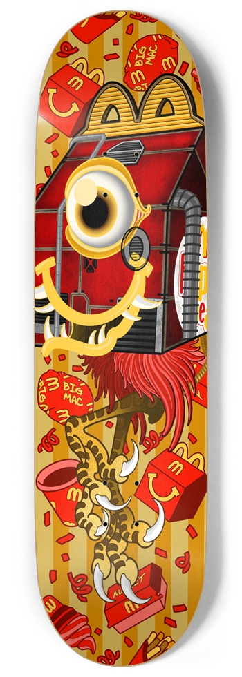Happy meal baba yaga 9 Inch Skateboard