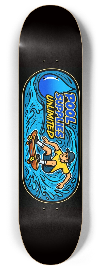 pool supply wave 8 Inch Skateboard Deck