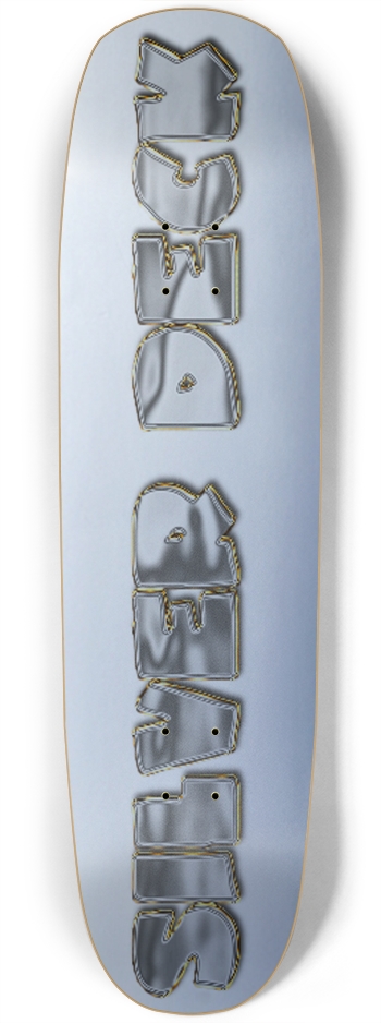 sum1sk8boards silver square nose skateboard 