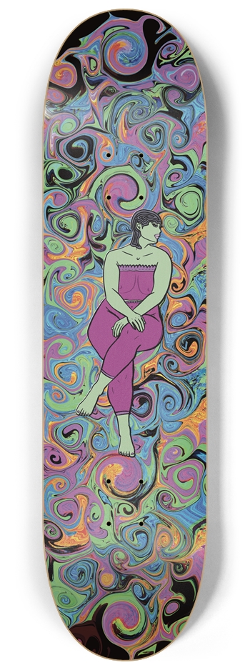 Psychedelic Seated Beautiful Woman