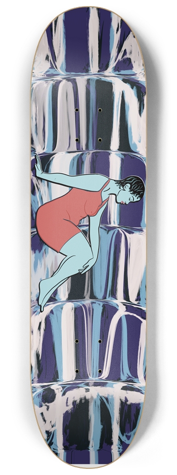 Red Dress Waterfall Skateboard Deck 8-1/4 Skateboard Deck