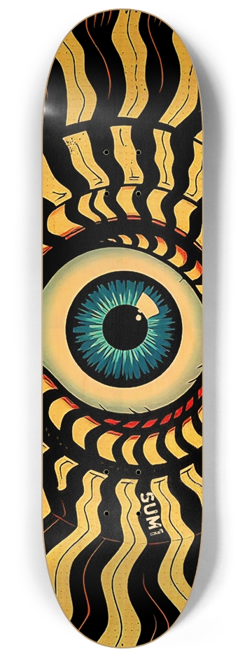 sum1sk8boards eyeball spiral 8.25 popsicle skateboard 8-1/4 Skateboard Deck