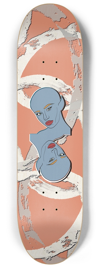 Peach Mirror Face Skateboard Deck 8-1/4 Skateboard Deck
