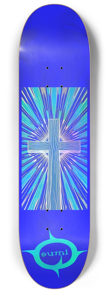 sum1sk8boards holographic cross 8.25 popsicle skateboard 8-1/4 Skateboard Deck