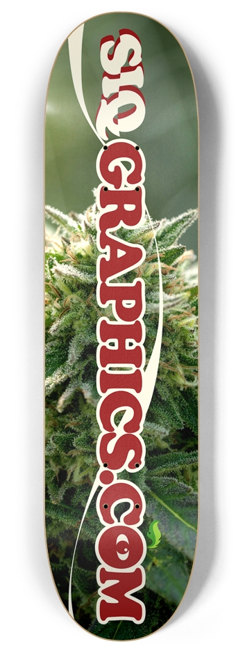 ".COM" Cannabis Deck 8 Inch Skateboard Deck