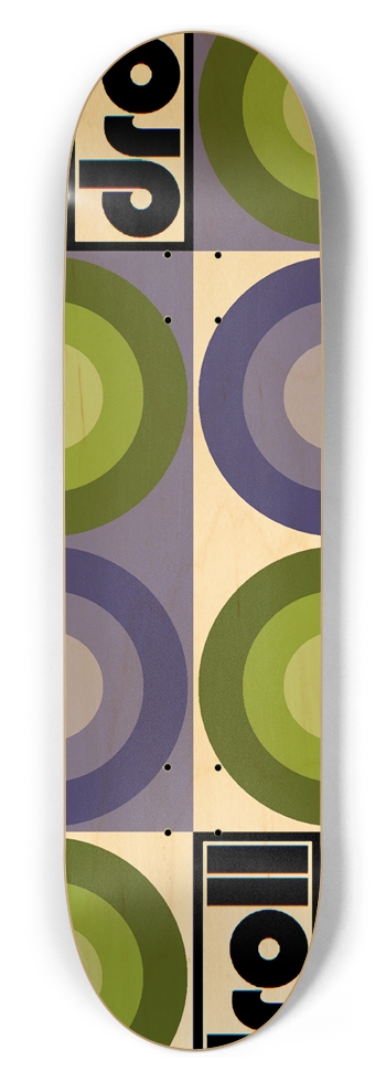 concentric circle study IV 8-1/2 Skateboard Deck