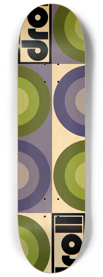 concentric circle study IV 8-1/4 Skateboard Deck