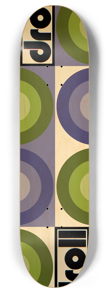 concentric circle study IV 8 Inch Skateboard Deck