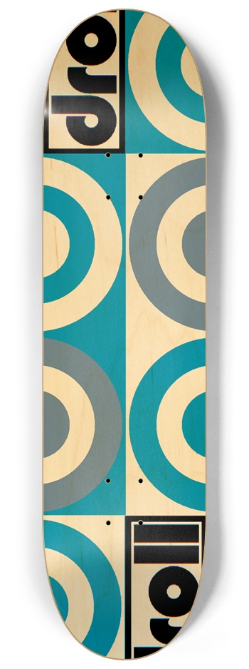 concentric circle study V 8-1/4 Skateboard Deck