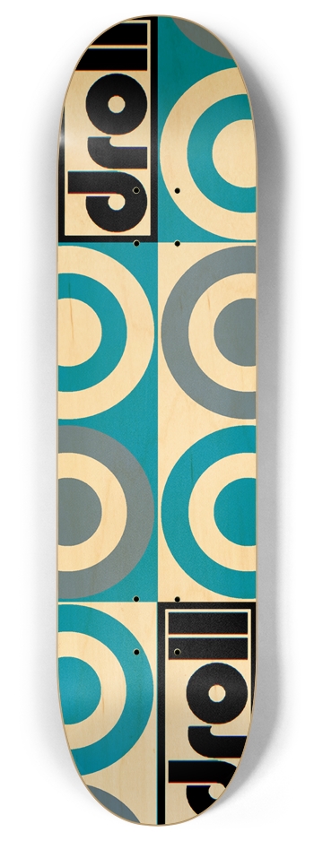 concentric circle study V 8 Inch Skateboard Deck