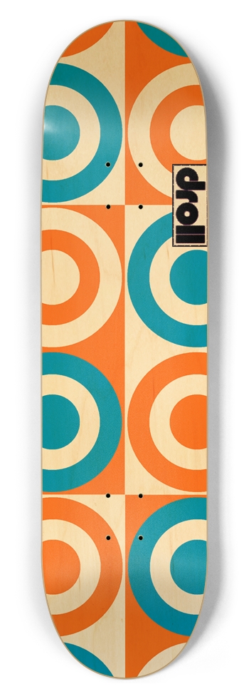 concentric circle study VIII 8-1/2 Skateboard Deck