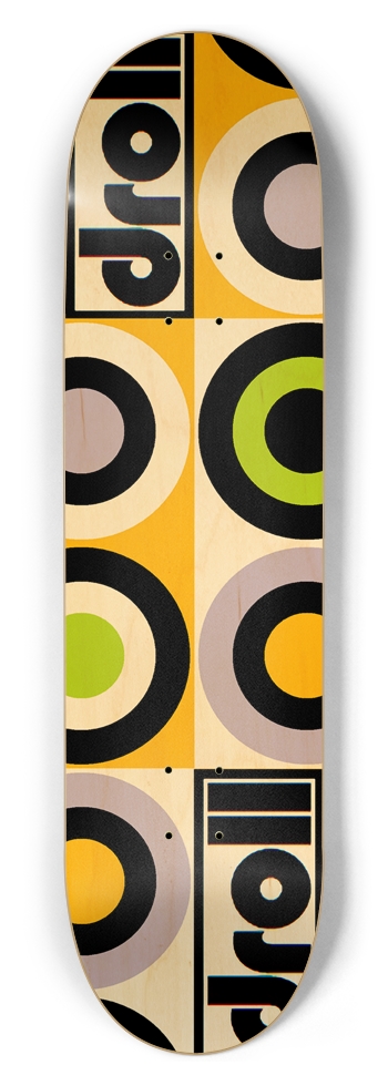 concentric circle study VI 8-1/2 Skateboard Deck