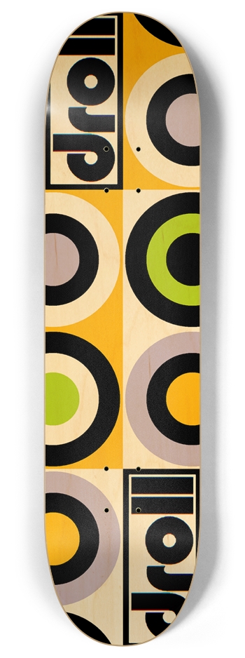 concentric circle study VI 8 Inch Skateboard Deck